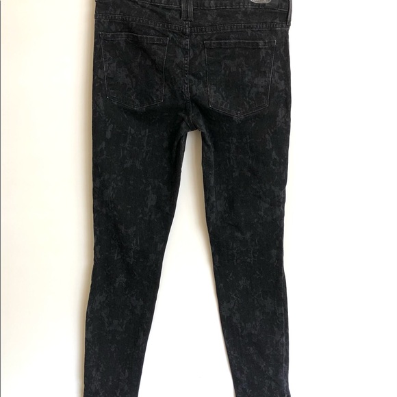 Vince Dylan Black Floral Ankle Skinny Jeans 27 - Picture 3 of 11